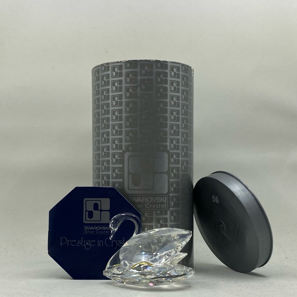 Swarovski Vintage Retired Crystal Large Swan w/Original Box+COA (Art.7633 NR063)